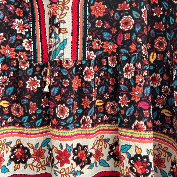 Uncle Frank Boho Floral Dress Size Large Bohemian Fall Autumn Dress Knee Length - Picture 10 of 11